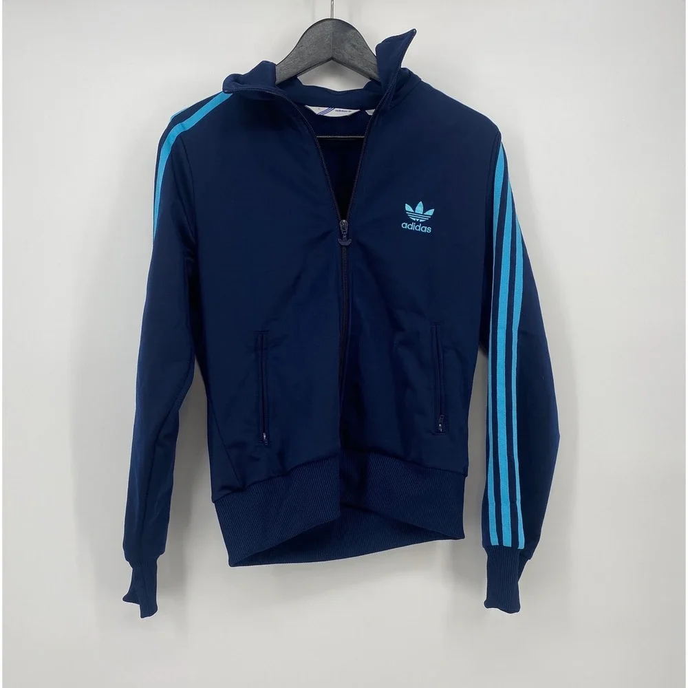 Adidas Track Suit Medium Navy Blue Excellent Originals Trefoil 3-Stripe Set